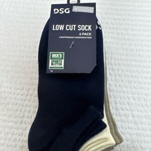 DSG women Low Cut Socks 6-Pack - Black and Cream